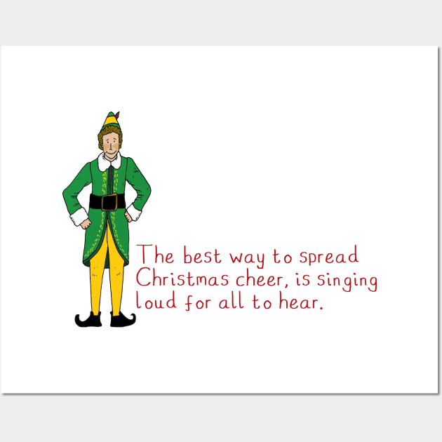 Elf - Christmas Cheer Wall Art by JennyGreneIllustration